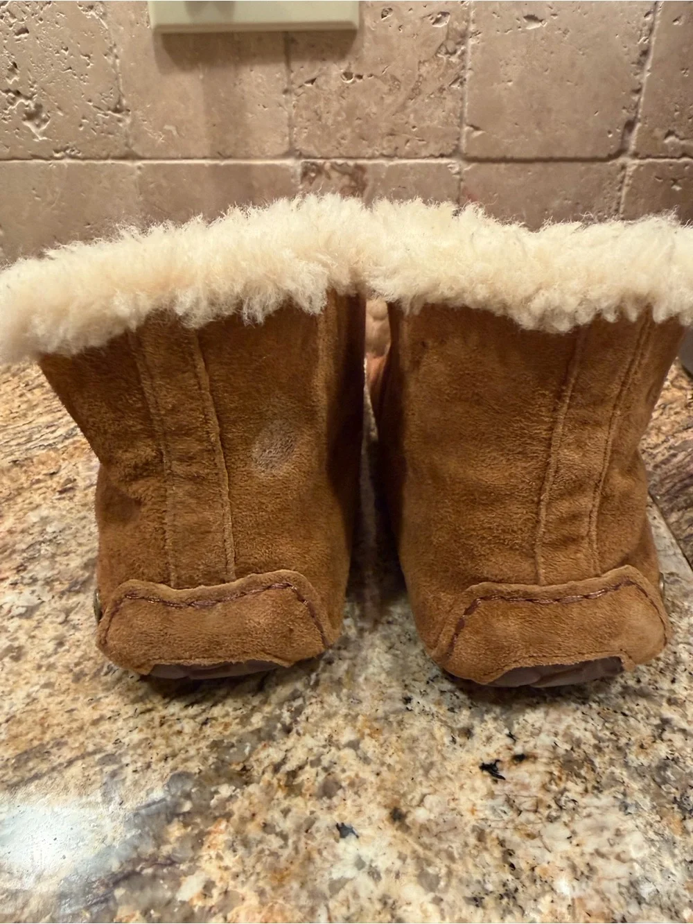 Size-6 Ugg high back fur slippers